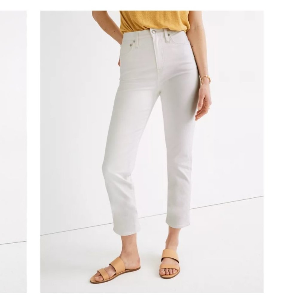 Madewell Classic Straight Jeans in Tile White